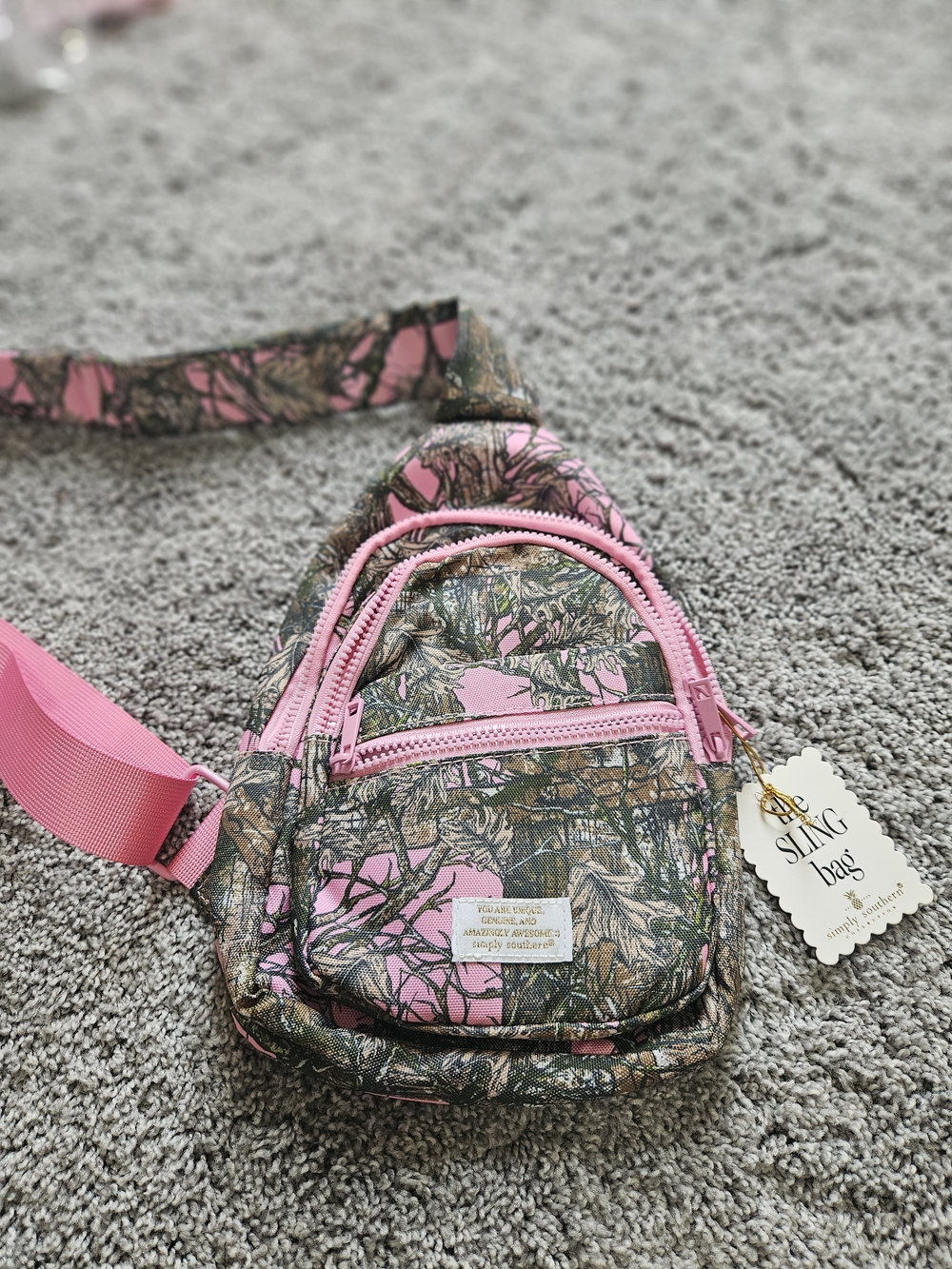 Pink Camo Sling Bag - Women's Crossbody NWT